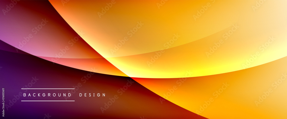 Wave liquid style lines with shadows and light on gradient background. Trendy simple fluid color gradient abstract background with dynamic straight shadow line effect Wave liquid style lines with shadows and light on gradient background. Trendy simple fluid color gradient abstract background with dynamic straight shadow line effect