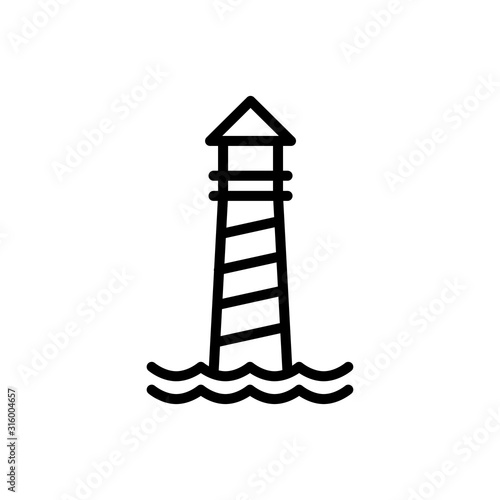 The Lighthouse building icon trendy