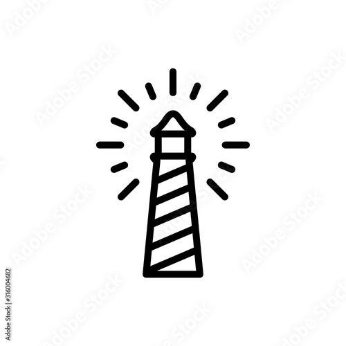 The Lighthouse building icon trendy