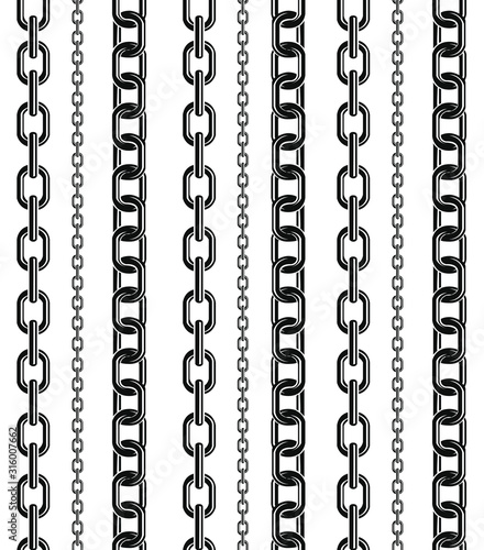 chains black white vector pattern