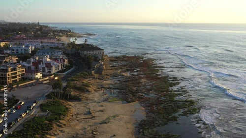 LaJolla Pools - sunset on beach - San Diego, California