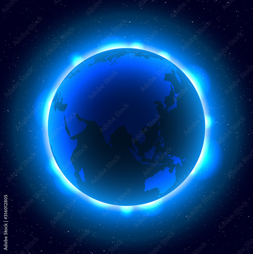 Fototapeta premium 地球 地図 宇宙 背景