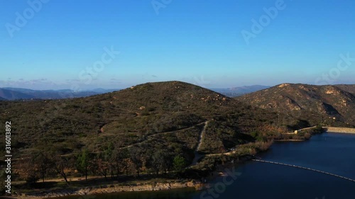 Lake Poway Park - lake and mountains view