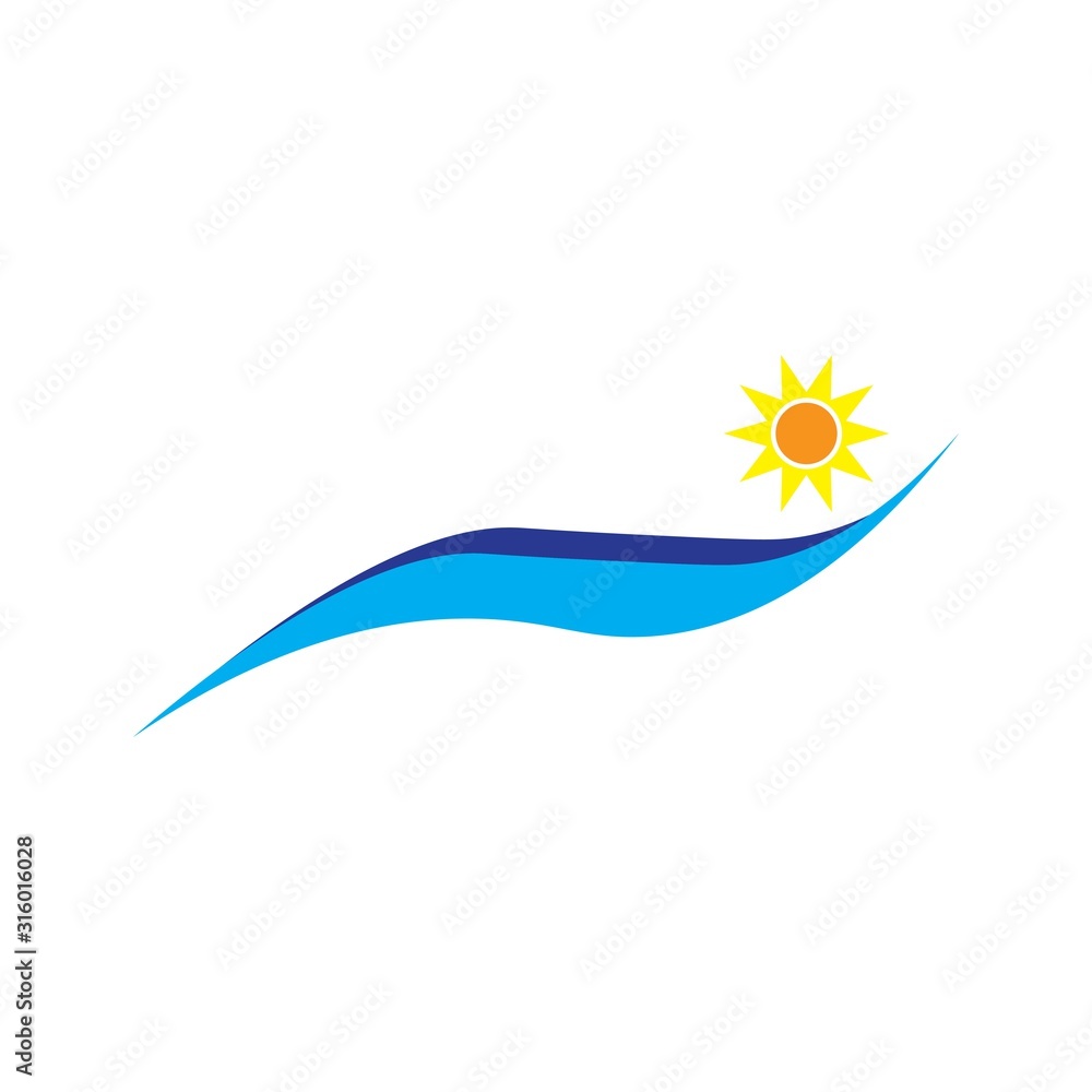 Naklejka premium river logo vector