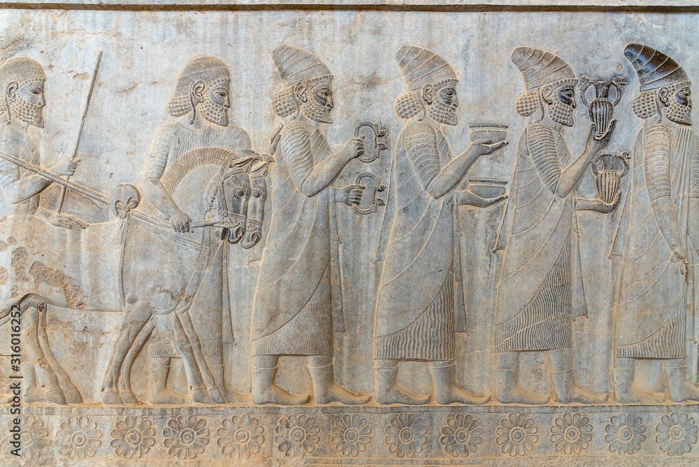 Bas reliefs in Persepolis, Iran