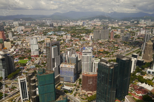 Canvas Print Wolkenkratzer in Kuala Lumpur aus der Vogelperspektive
