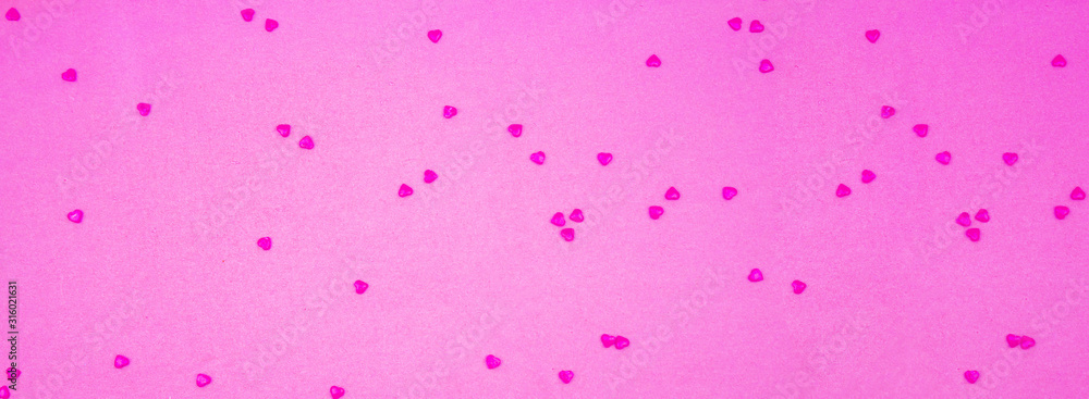 Valentine's day concept Valentines day banner. Hearts on a pink background. Valentine card, Valentine's day, banners for Valentine's day, Valentine's day flyer, background