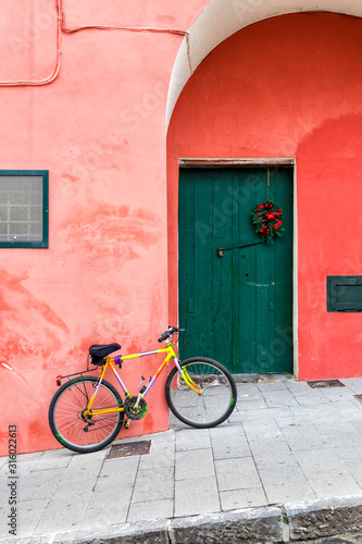 Procida (Italy) - Colored walls of houses in Procida, a little island in Campania, southern Italy