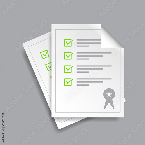 Document legality icon on a white background. vector illustration element.