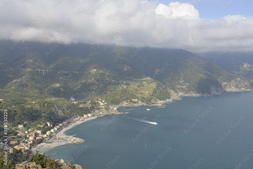 Panoramic view of the Cinque Terre National Park