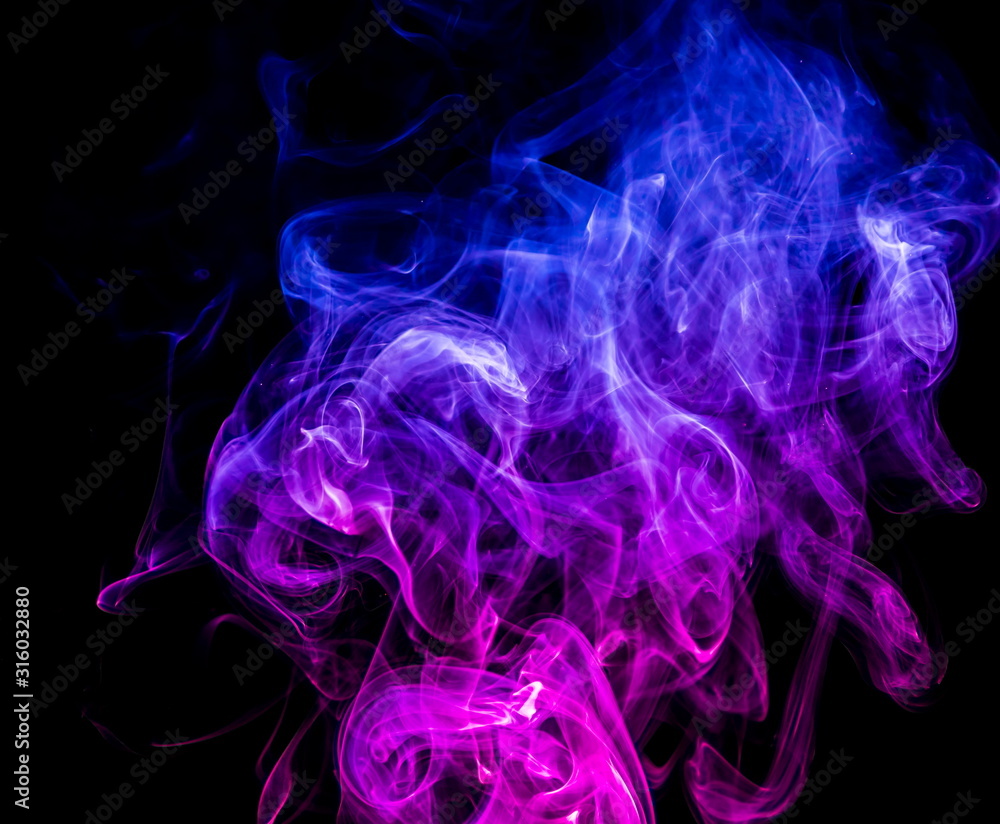 Colored smoke on black background Colored smoke on black background