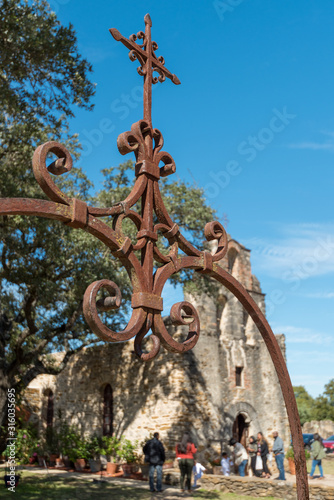 Gate at Mission Espada photo