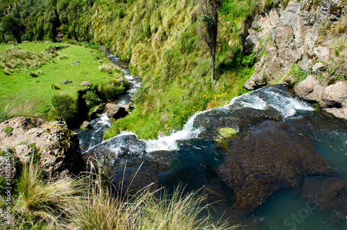 Waterfalls in the peruvians andes photo