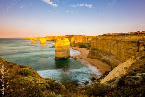 The Well-known Twelve Apostles along the Great Ocean Road of Australia