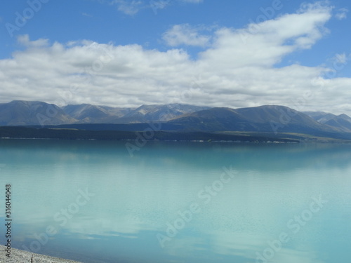 Beautiful lake and reflection of cloud
