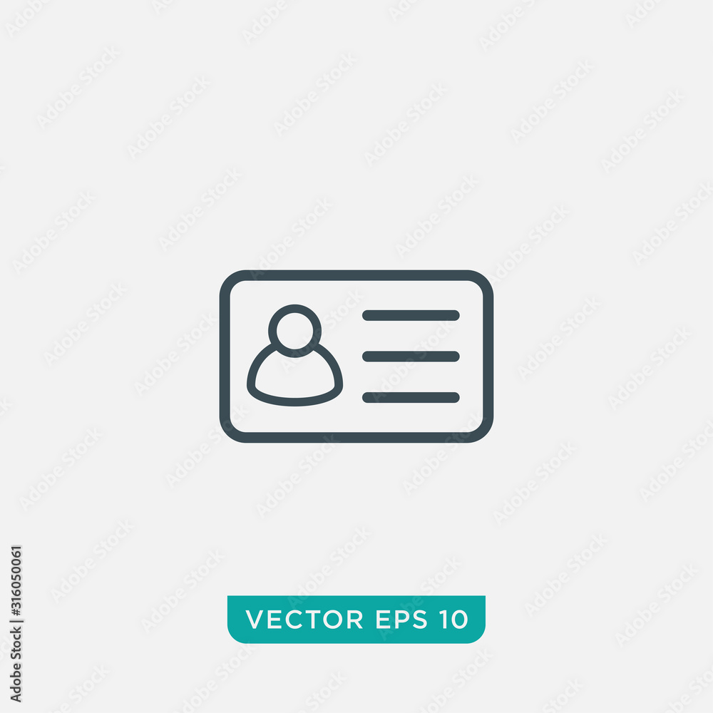 Id Card Icon Design,Vector EPS10 Id Card Icon Design,Vector EPS10