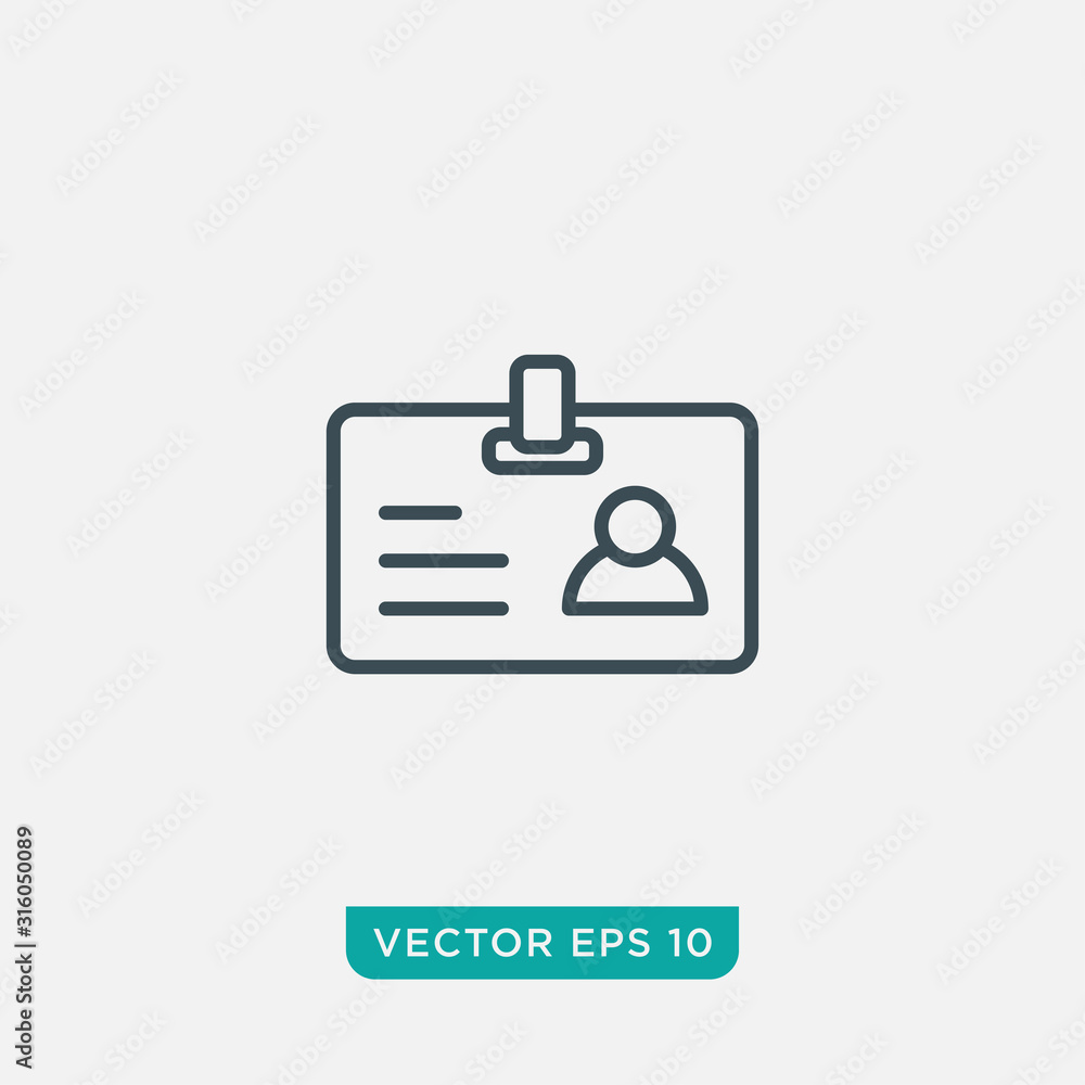 Id Card Icon Design,Vector EPS10 Id Card Icon Design,Vector EPS10
