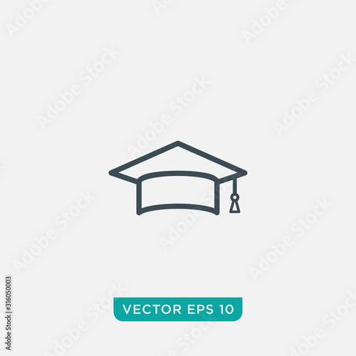 Wallpaper Mural Graduation Cap Icon Design, Vector EPS10 Torontodigital.ca