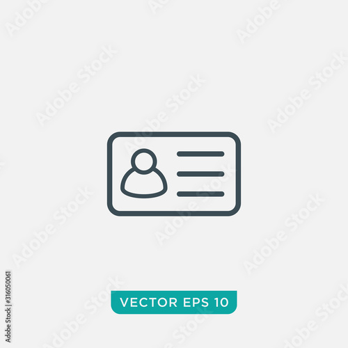 Id Card Icon Design,Vector EPS10