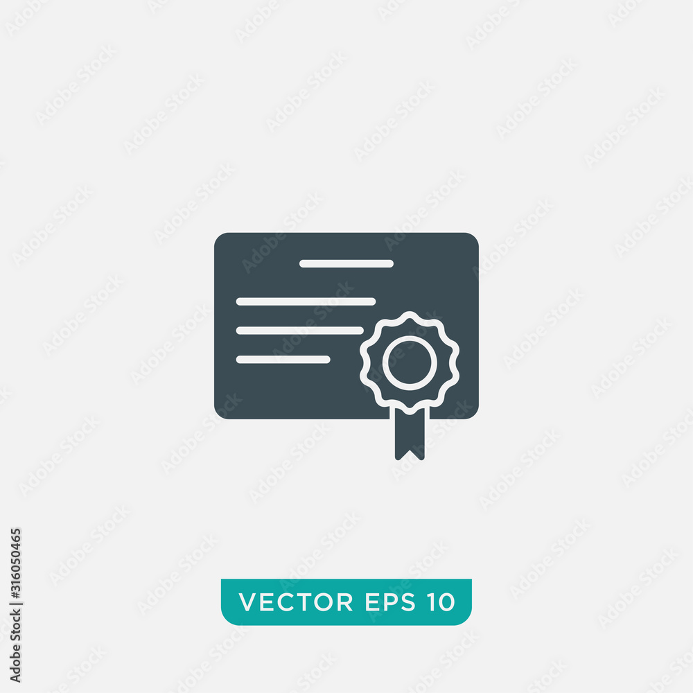 Certificate Icon Design, Vector EPS10 Certificate Icon Design, Vector EPS10
