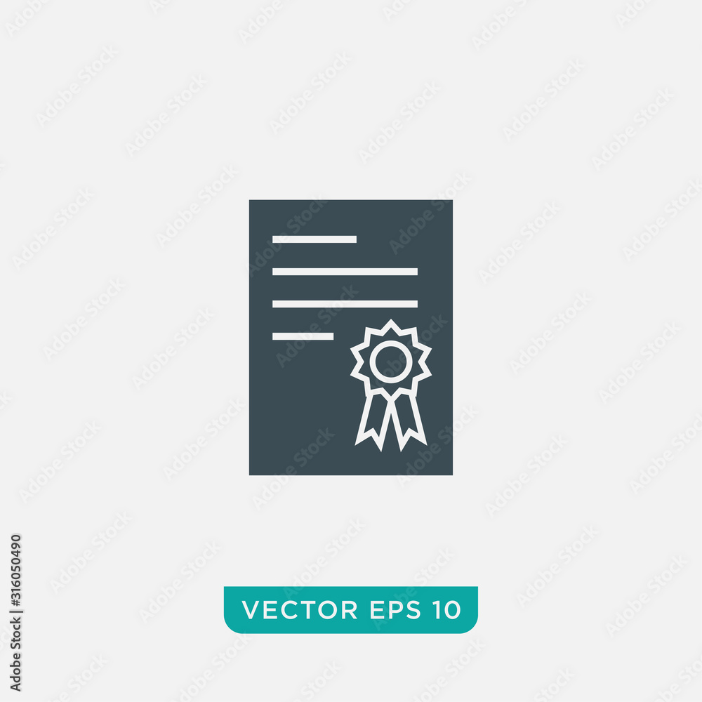 Certificate Icon Design, Vector EPS10 Certificate Icon Design, Vector EPS10
