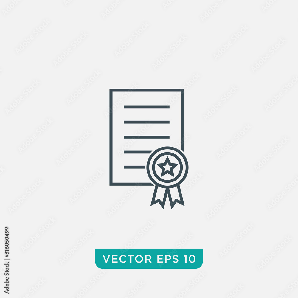 Certificate Icon Design, Vector EPS10 Certificate Icon Design, Vector EPS10