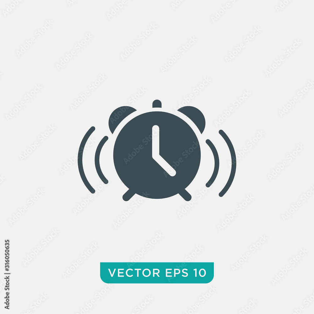 Alarm Clock Icon Design, Vector EPS10 Alarm Clock Icon Design, Vector EPS10