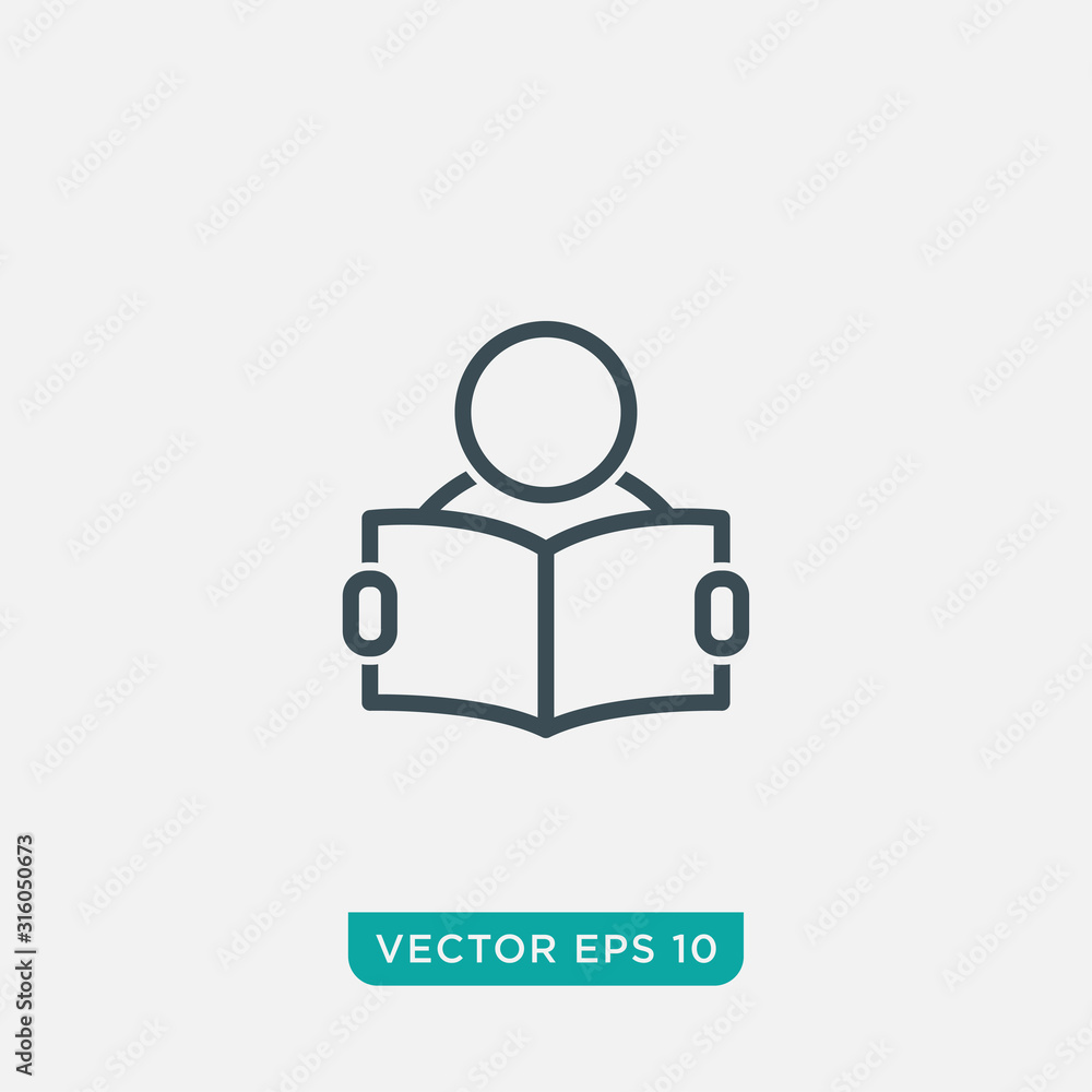 Reading Icon Design, Vector EPS10