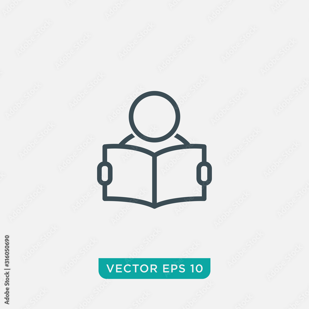 Reading Icon Design, Vector EPS10