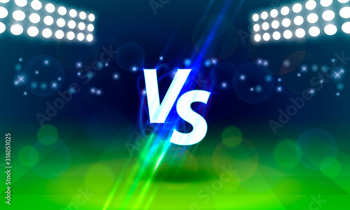 Versus game cover, banner sport vs, team concept.
