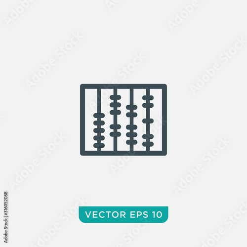 Abacus Icon Design, Vector EPS10