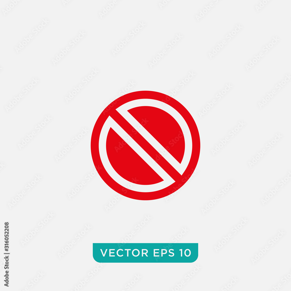 No Sign Icon Design, Vector EPS10 No Sign Icon Design, Vector EPS10