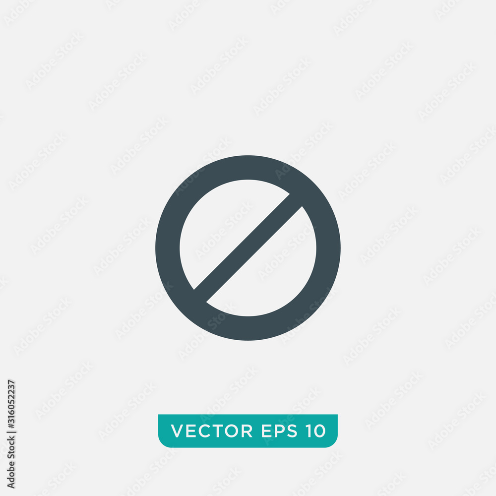 No Sign Icon Design, Vector EPS10