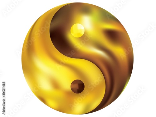 Gradient background in the form of yin yang.