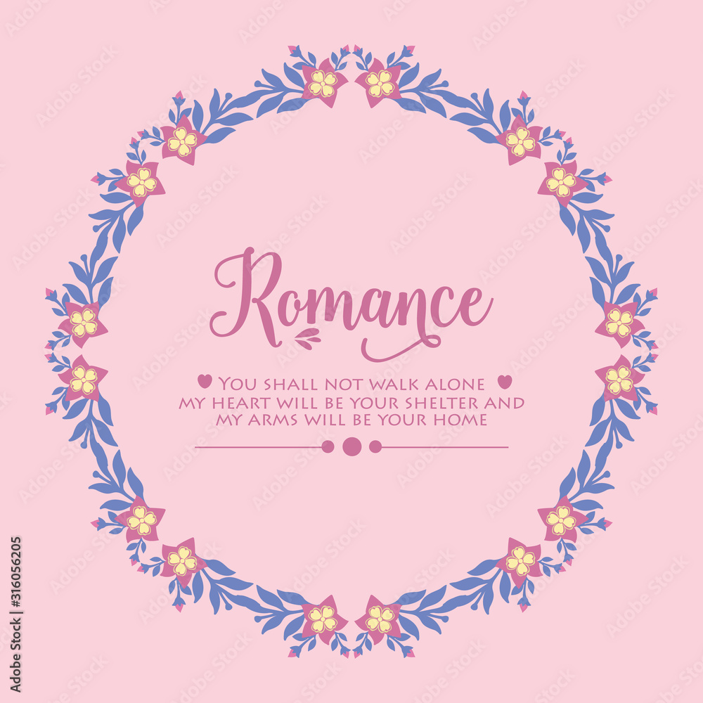 Seamless decoration of leaf and flower frame, for romance invitation card design. Vector Seamless decoration of leaf and flower frame, for romance invitation card design. Vector