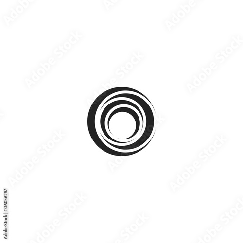 CIRCLE O logo icon design template elements