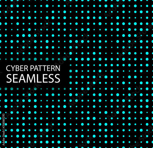 Seamless cyber pattern. Circuit board texture. Digital high tech style vector background