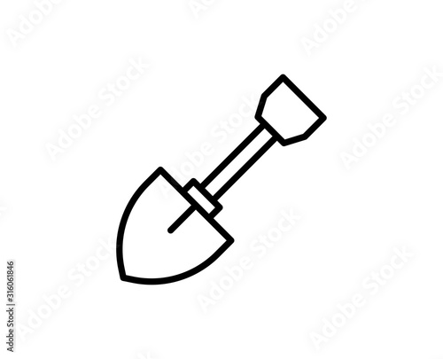 Shovel flat icon