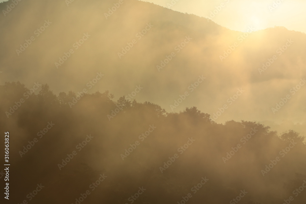 Fototapeta premium sunset in the mountains