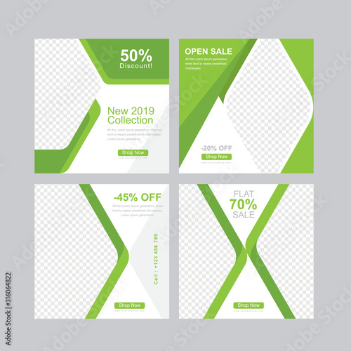 Flash sale fashion collection social media banner template