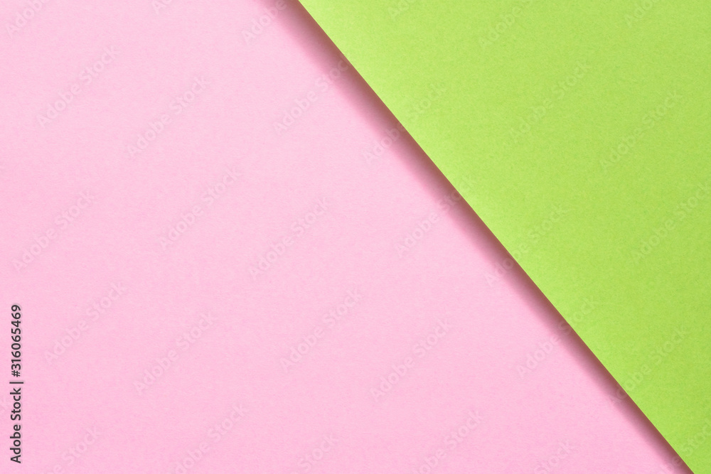 ピンクと黄緑色の紙
