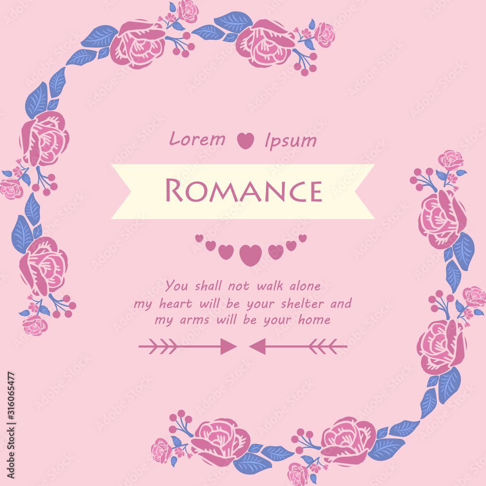 Seamless pink background, with pink rose flower frame design, for romance greeting card template concept. Vector Seamless pink background, with pink rose flower frame design, for romance greeting card template concept. Vector