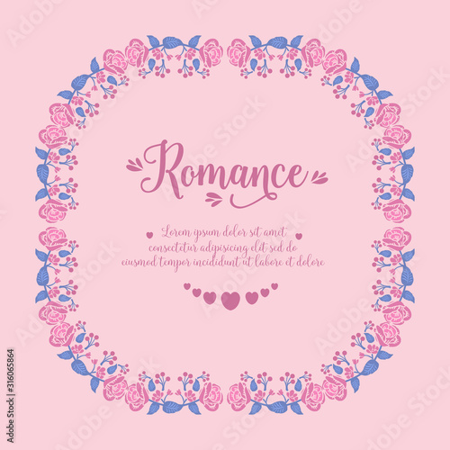 Beautiful crowd of leaf and floral frame, for elegant romance invitation card template design. Vector © StockFloral