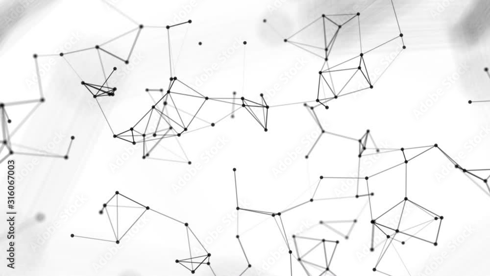 Connecting dots and lines. Global network connection. Plexus white abstract technology. Science background. Alpha matte animation. Connecting dots and lines. Global network connection. Plexus white abstract technology. Science background. Alpha matte animation.