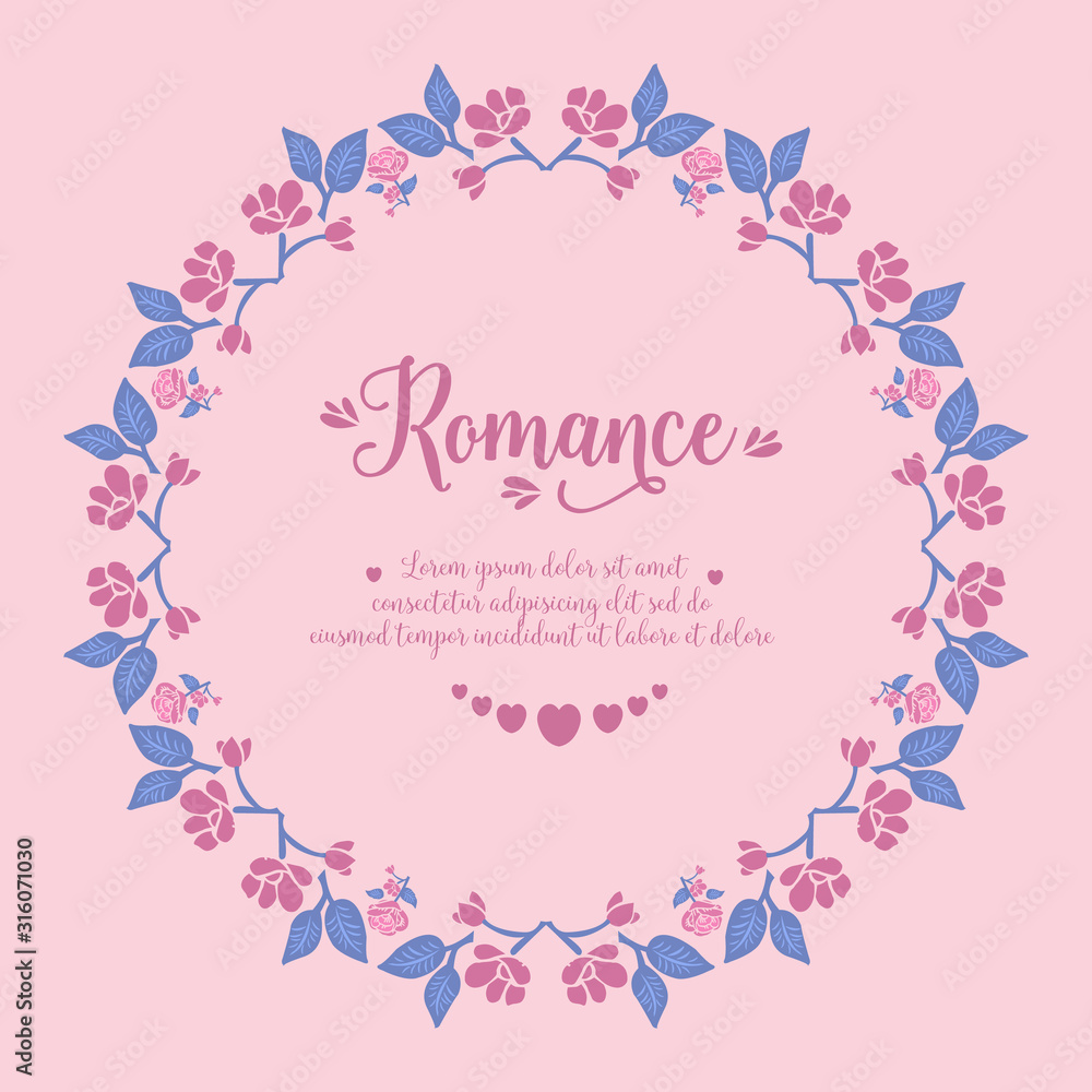 Antique pattern of leaf and floral frame with elegant style, for romance greeting card template design. Vector Antique pattern of leaf and floral frame with elegant style, for romance greeting card template design. Vector