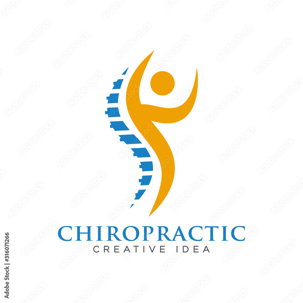 Obraz premium Chiropractic Logo Design Vector