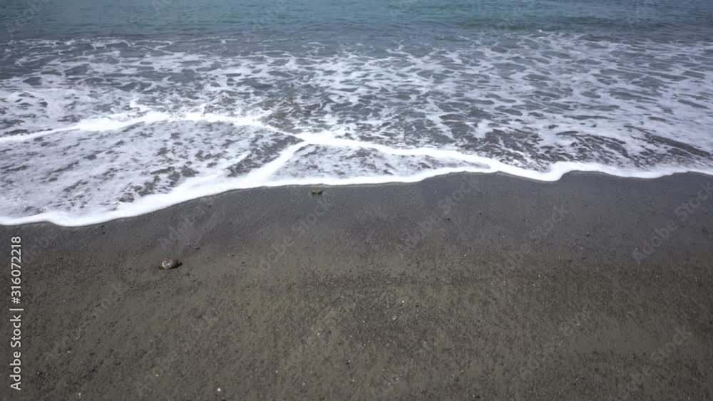 4K video of Beach wave in sea. Horizon, nature 4K video of Beach wave in sea. Horizon, nature