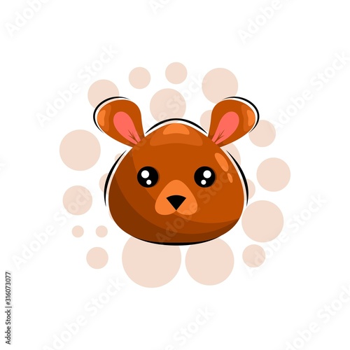 Fototapeta Naklejka Na Ścianę i Meble -  brown bear mascot cartoon design vector