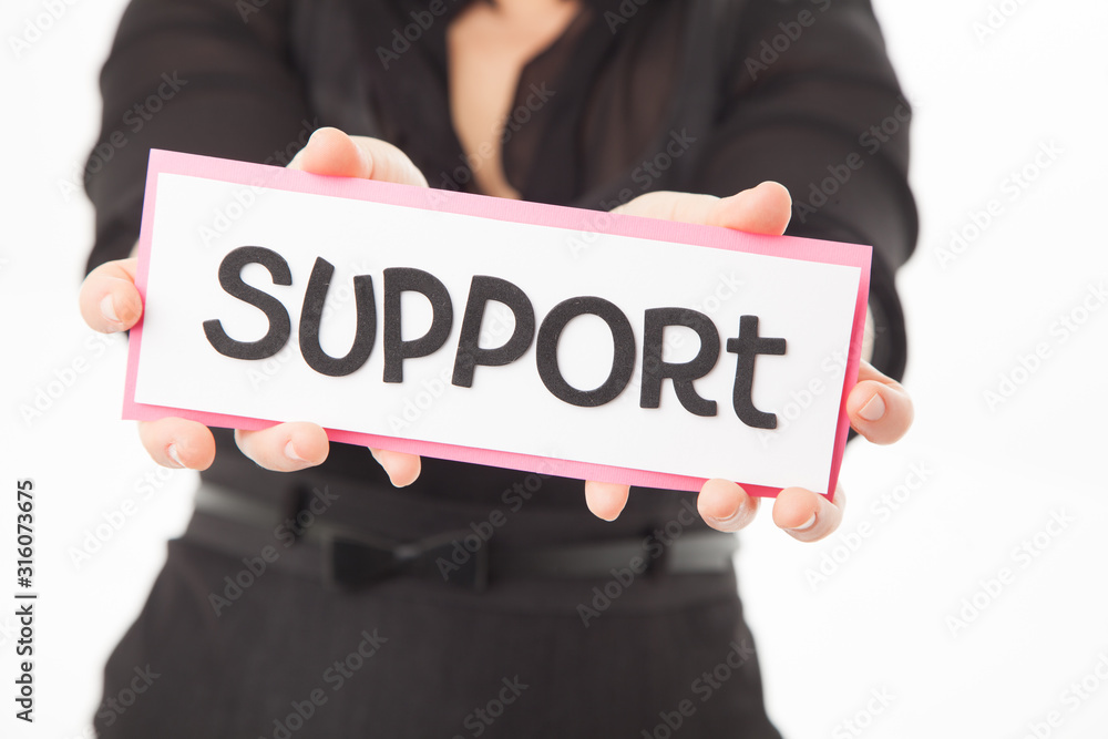 Business support in female hands Business support in female hands