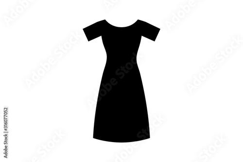 woman dress icon vector illustration, female beautiful clothing